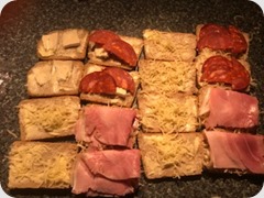 pain de mie fromage et jambon