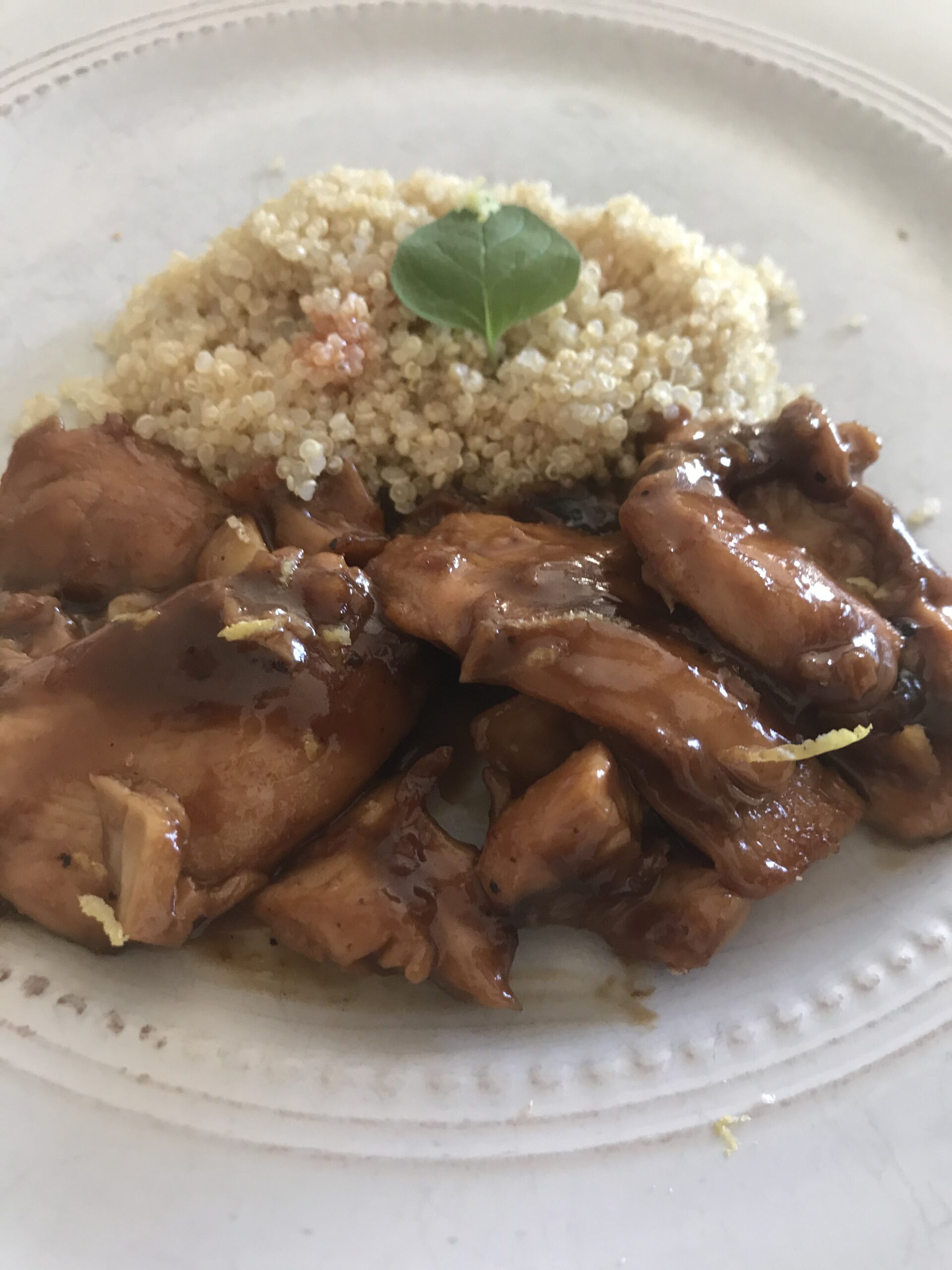 Poulet sauce au miel et balsamique