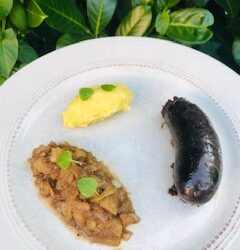 Boudin noir et chutney pomme fenouil