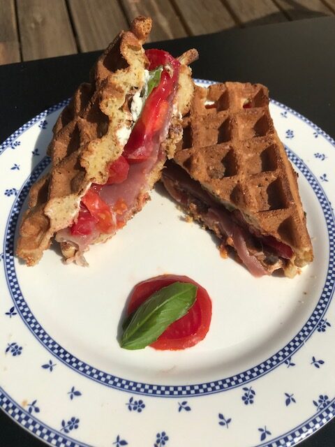 gaufre à la courgette sandwich