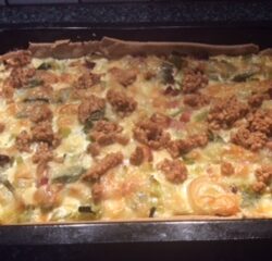 Quiche poireaux lardons