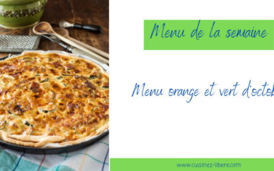 Menu orange et vert d&rsquo;octobre