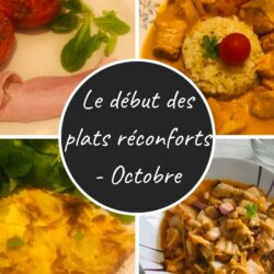 Menu Le début des plats réconforts - Octobre