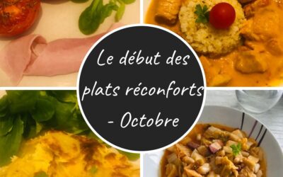 Menu le début des plats réconforts – Octobre