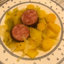 Potéee de légumes et sauciise de Morteau