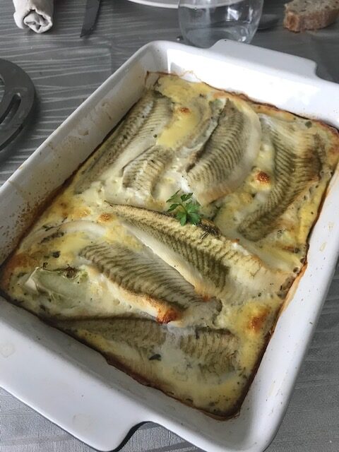 Quiche sans pâte à la plie et au chou romanesco
