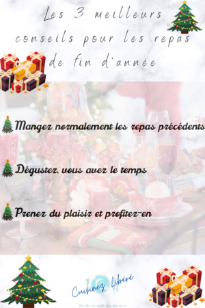 Les 3 meilleurs conseils pour les repas de fin d'année