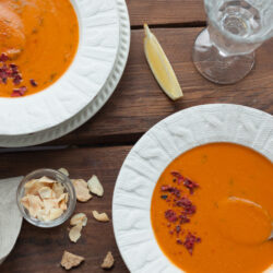 Soupe aux carottes et aux lentilles corail