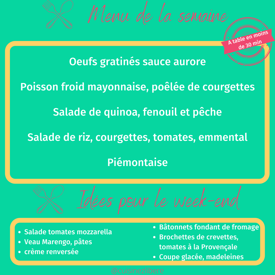 menu d'août - semaine 1