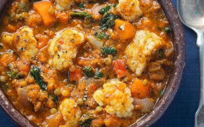 Dhal de lentilles corail et chou fleur