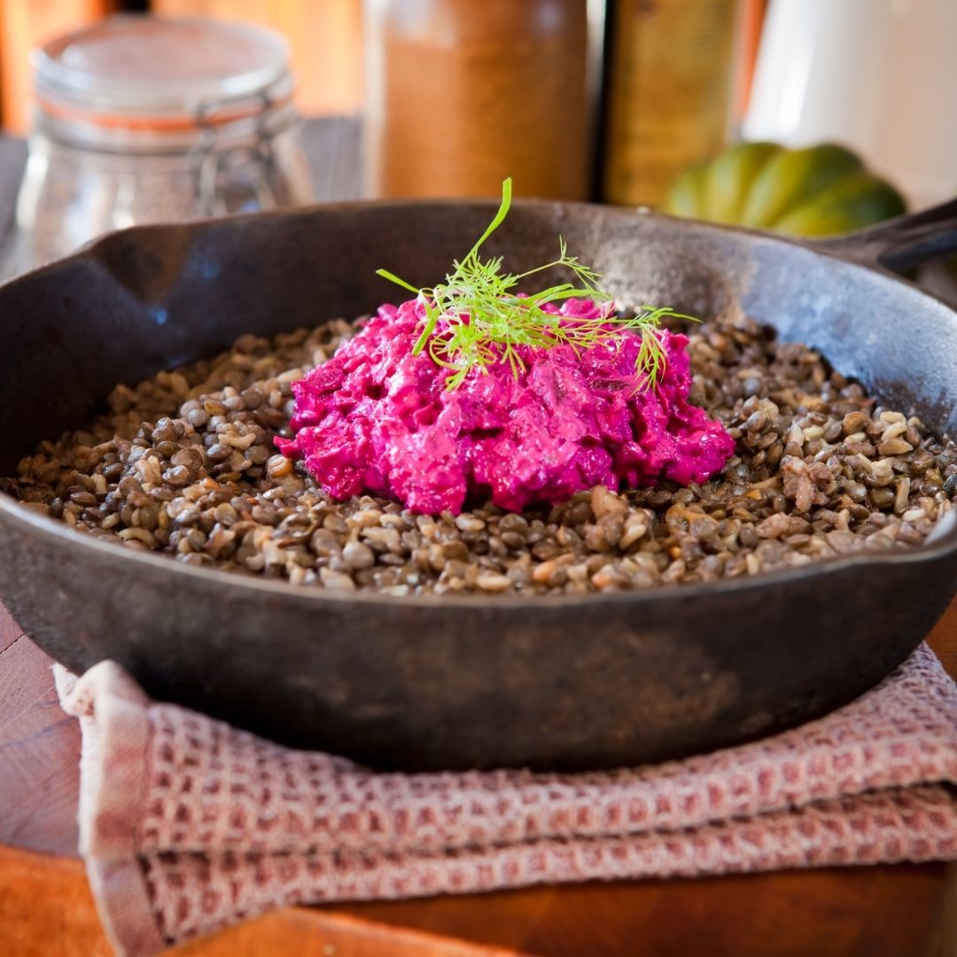 Lentilles aux betteraves