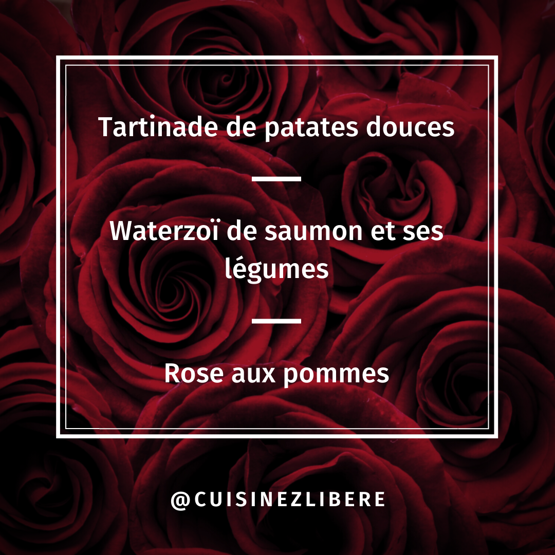 Menu saint valentin (14 février)