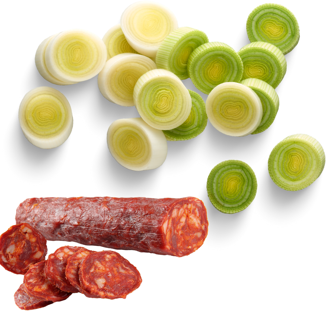 fondue de poireaux au chorizo