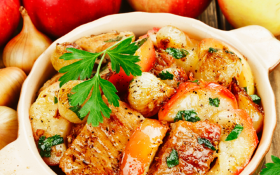 Cocotte de porc aux pommes et au curry