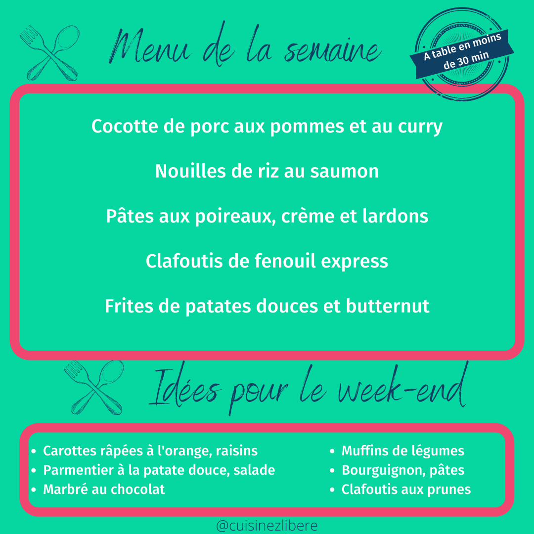 inspirations menu mars