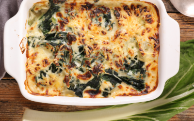 Gratin de blettes aux lardons