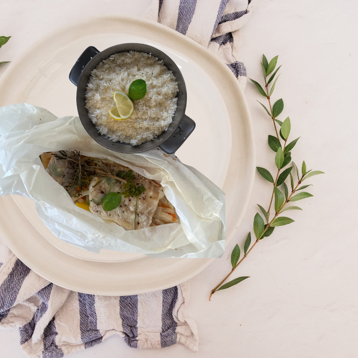 Filet de poisson en papillote aux légumes